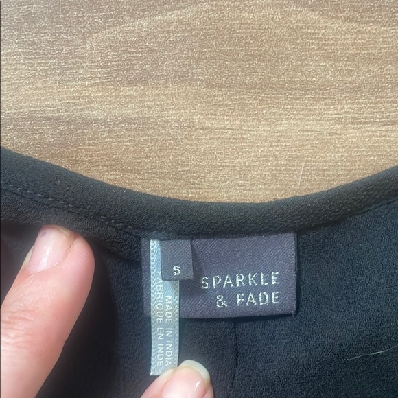 Sparkle & Fade Black Sequin Bomber Jacket - Size S - Cropped Evening Zip-Up - Picture 4 of 6